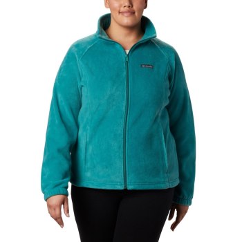 Columbia Jas Dames, Benton Springs Full Zip Plus Size LichtGroen, 96GJYLDRF